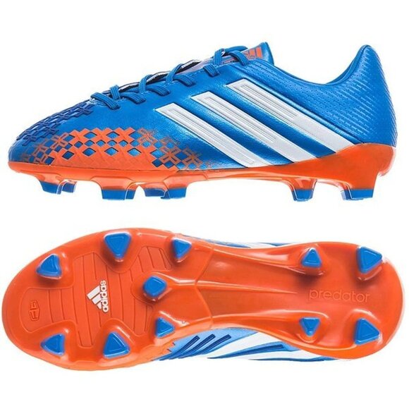 Adidas Mens Size 4.5 Blue Orange Predator LZ TRX FG Soccer Cleats Athletic Shoes - Picture 1 of 9